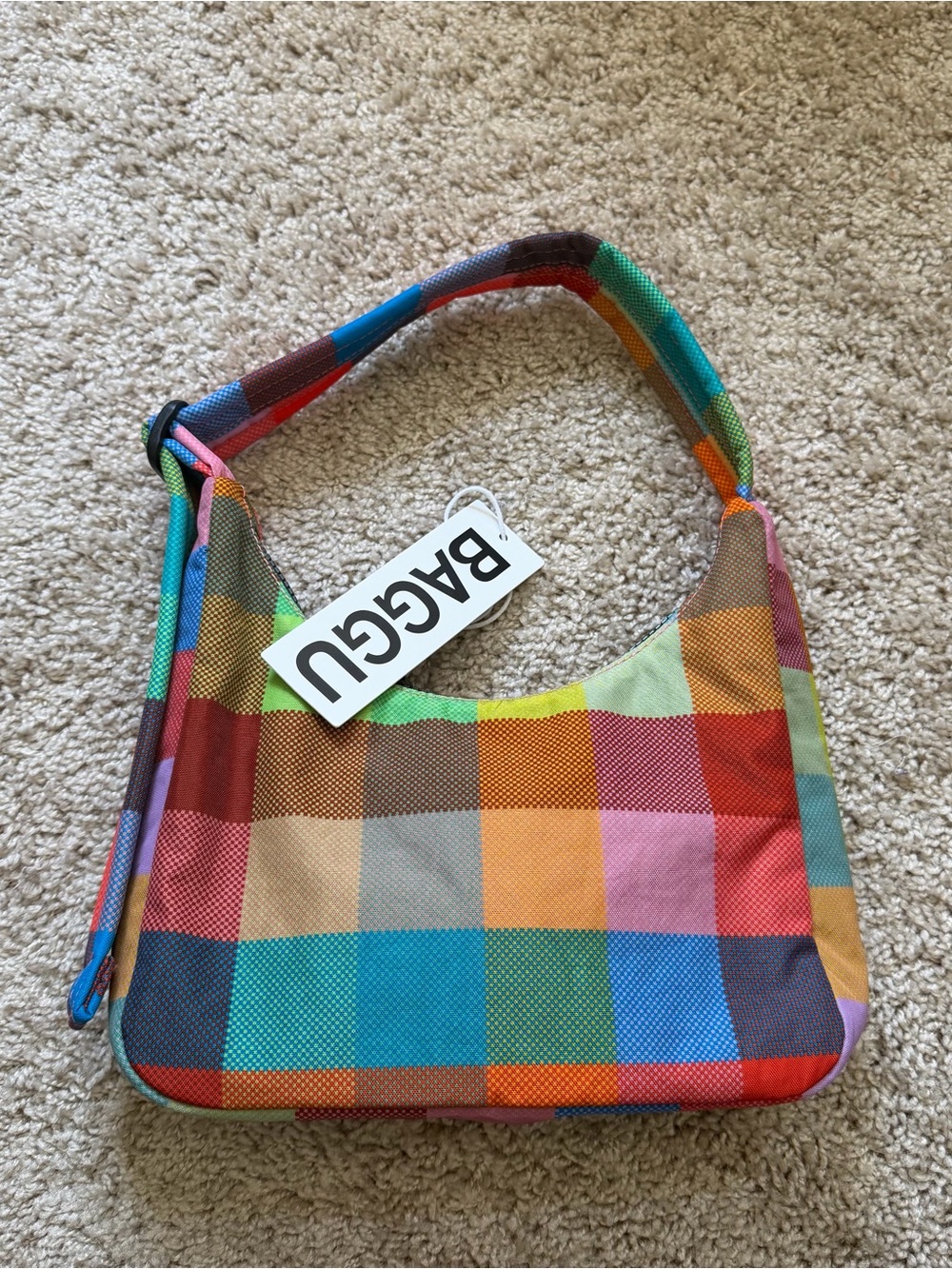 BAGGU Madras Mini Nylon Shoulder Bag - UO Exclusive (NWT)